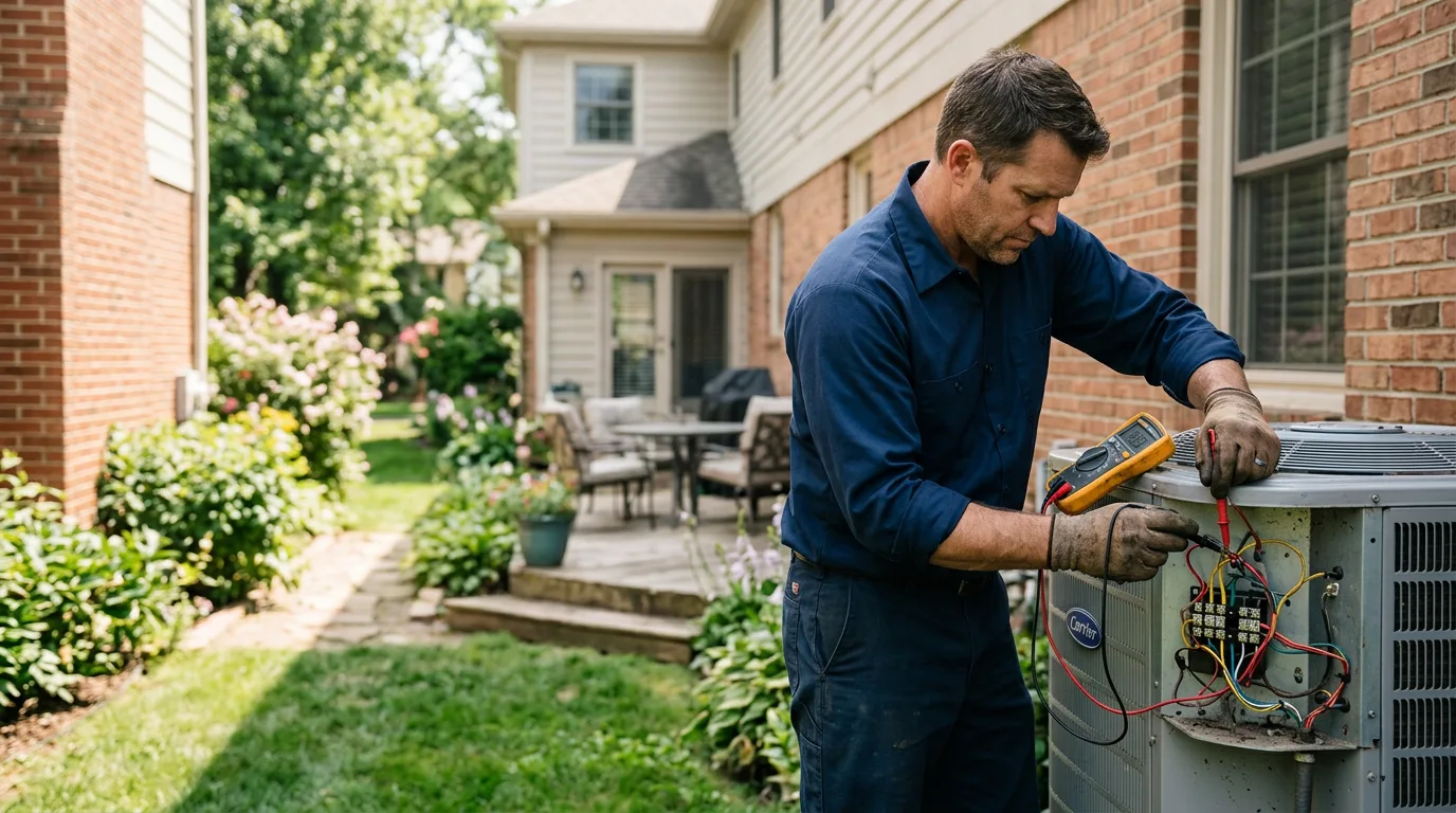 HVAC technician working near Kettlersville, OH